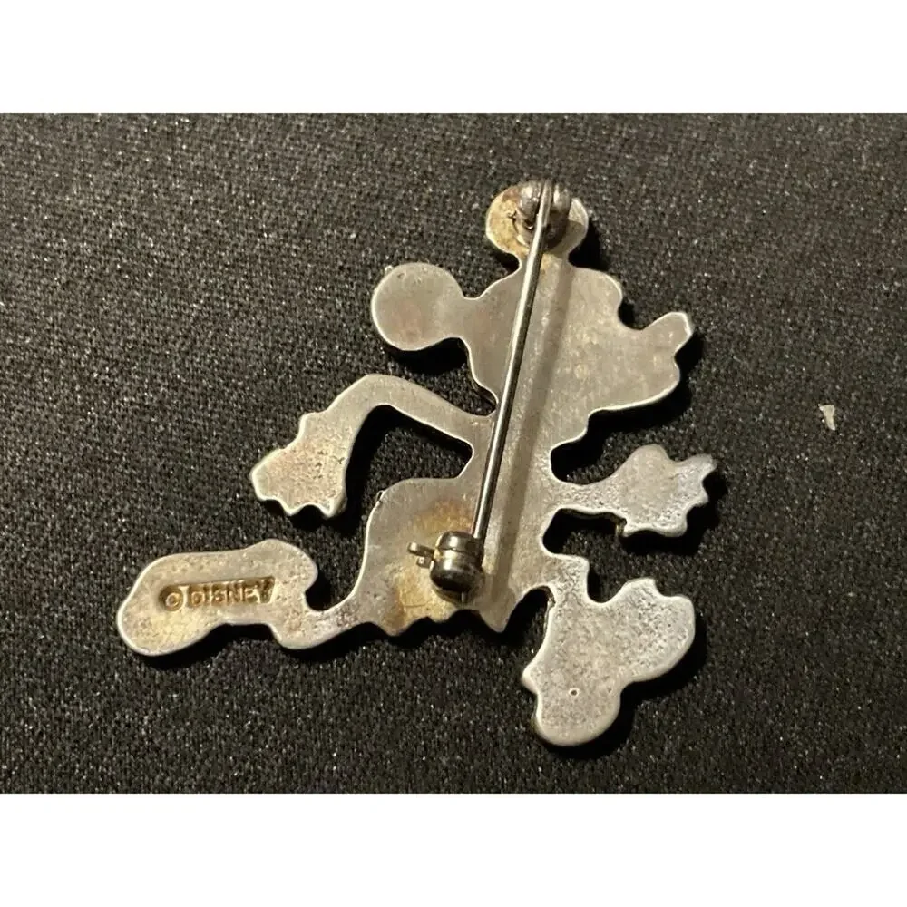 925 Sterling Silver Disney Mickey Mouse Vintage Brooch